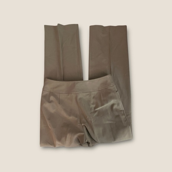 Apt 9 Pleated Straight Leg Ponte Dress Pants Khaki Tan 6 - Picture 2 of 7